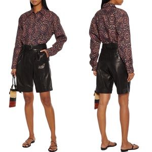 NWT SOLID & STRIPED The Oxford Leopard-Print Linen Shirt